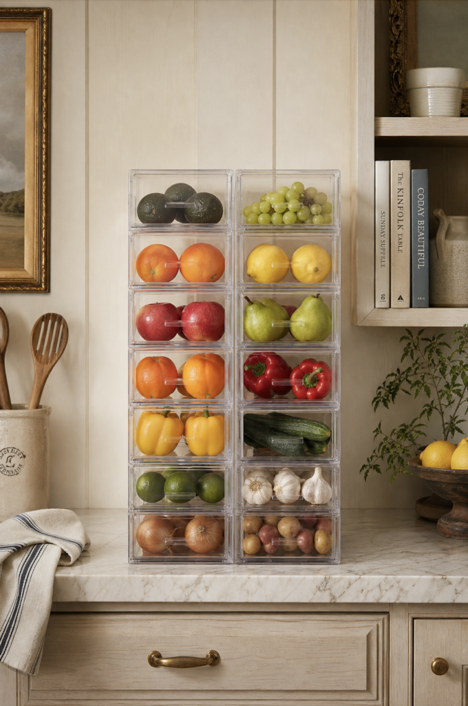 Clear Acrylic Organizing Boxes for Minimalist Small Space Décor