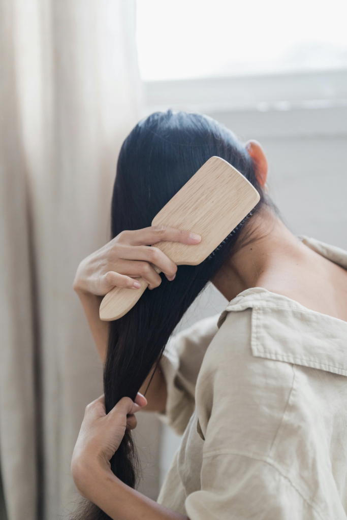Brush Hair Slowly to Energize the Scalp