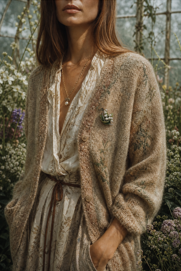 Brooch Aesthetic Meets Quiet Luxury: How to Wear the Trending Heirloom Look