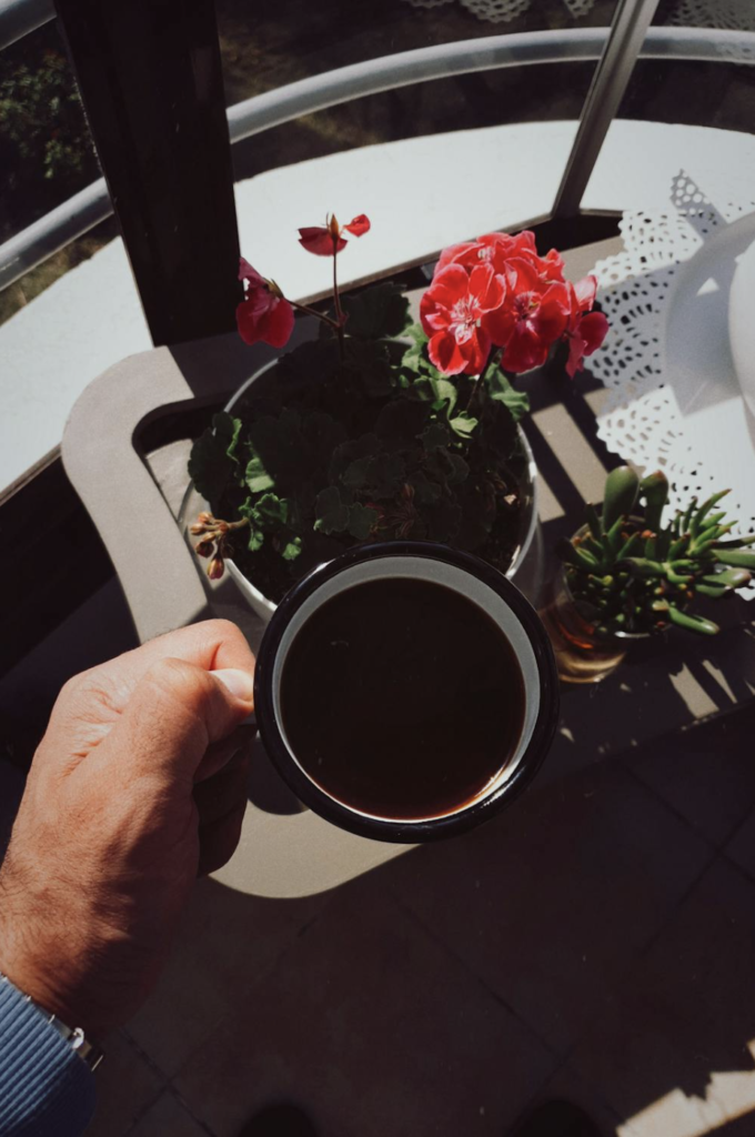 outdoor area for morning coffee