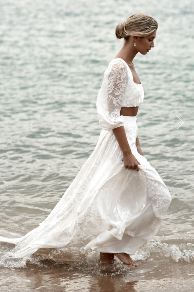 two piece wedding dress