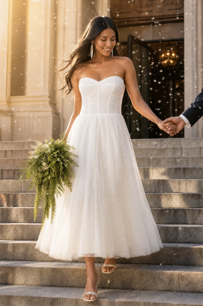 classic Aline wedding dress